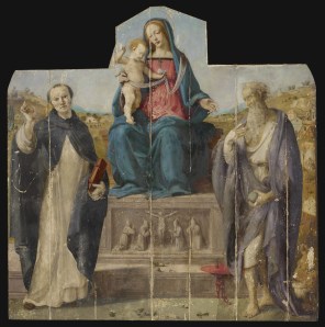 성모자와 성 빈첸시오 페레르와 성 예로니모_by Piero di Cosimo_in the Yale University Art Gallery in New Haven_Connecticut.jpg